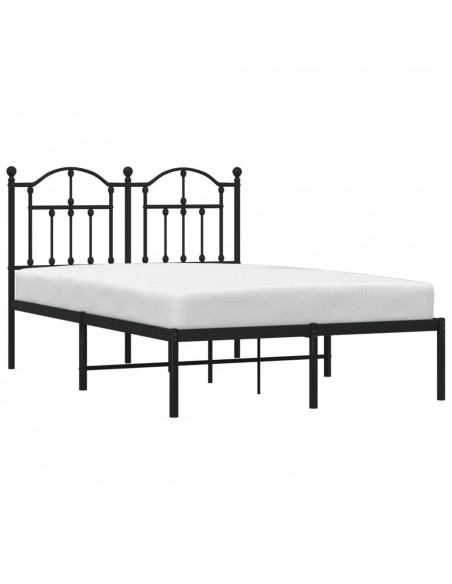 Giroletto con Testiera in Metallo Nero 120x190 cm