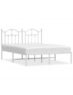 Giroletto con Testiera Metallo Bianco 140x200 cm 2