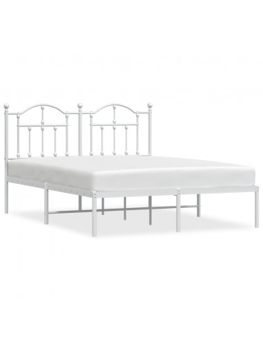 Giroletto con Testiera Metallo Bianco 140x200 cm