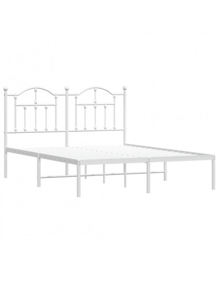 Giroletto con Testiera Metallo Bianco 140x200 cm