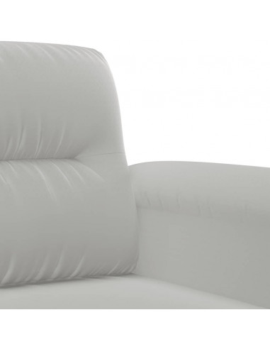 Divano a 3 Posti Grigio Chiaro 180 cm in Tessuto Microfibra