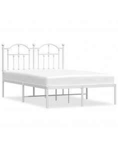 Giroletto con Testiera Metallo Bianco 120x190 cm 2