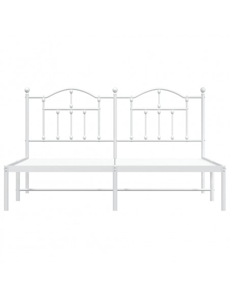 Giroletto con Testiera Metallo Bianco 183x213 cm