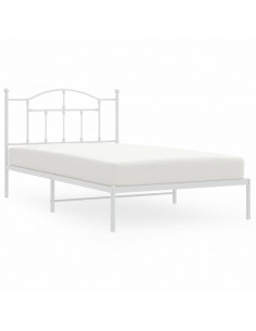 Giroletto con Testiera Metallo Bianco 107x203 cm 2