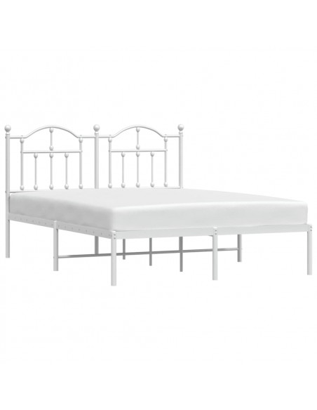 Giroletto con Testiera Metallo Bianco 140x190 cm