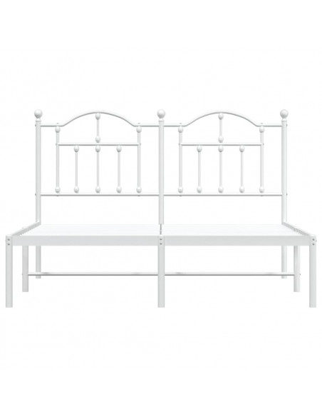 Giroletto con Testiera Metallo Bianco 140x190 cm