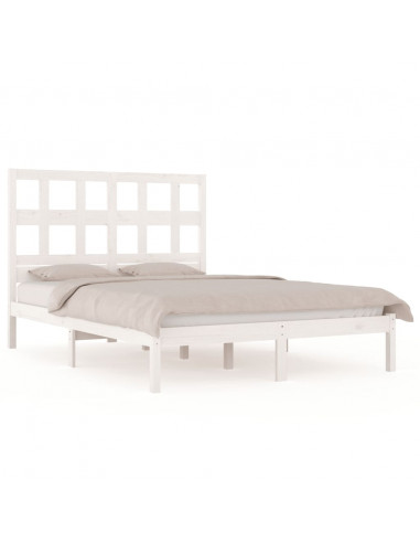 Giroletto Bianco Legno Massello di Pino 120x190cm Small Double