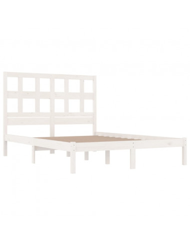 Giroletto Bianco Legno Massello di Pino 120x190cm Small Double