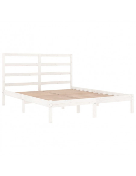 Giroletto Bianco in Legno Massello 120x190 cm Small Double