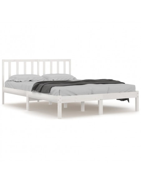 Giroletto Bianco Legno Massello di Pino 120x190cm Small Double