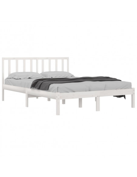 Giroletto Bianco Legno Massello di Pino 120x190cm Small Double