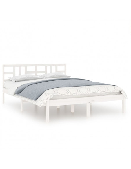 Giroletto Bianco in Legno Massello 120x190 cm Small Double