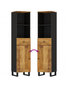 Mobile da Bagno 38x33x160 cm in Legno Massello di Mango 2