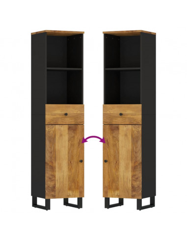 Mobile da Bagno 38x33x160 cm in Legno Massello di Mango