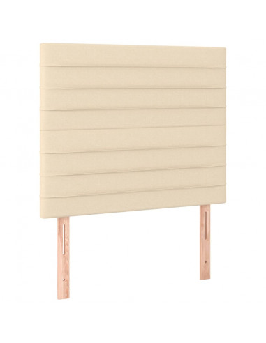 Giroletto con Testiera Crema 90x200 cm in Tessuto