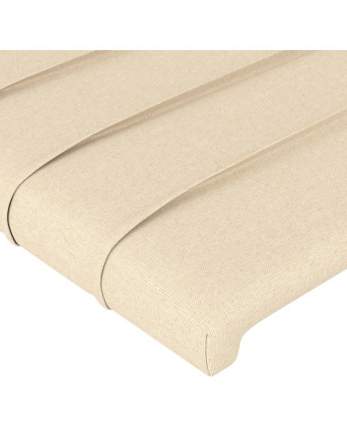 Giroletto con Testiera Crema 90x200 cm in Tessuto