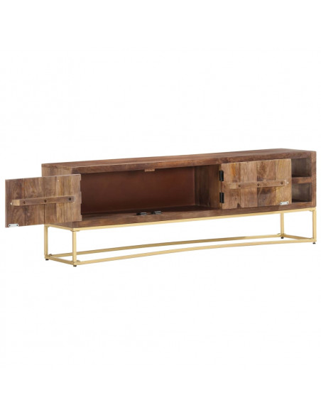 Mobile Porta TV 138x30x46 cm in Legno Massello di Mango