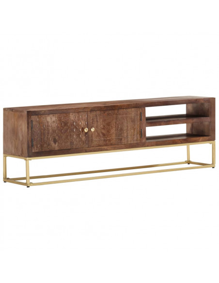 Mobile Porta TV 138x30x46 cm in Legno Massello di Mango