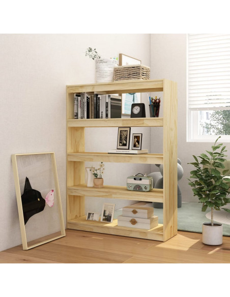 Libreria/Divisorio 100x30x135,5 cm Legno Massello di Pino