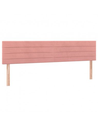 Giroletto a Molle con Materasso Rosa 200x200 cm in Velluto