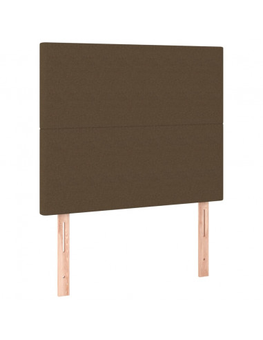 Giroletto a Molle con Materasso Marrone Scuro 100x200cm Tessuto