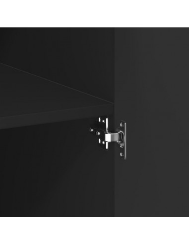 Mobile Portaoggetti Nero 70x42,5x225 cm in Truciolato