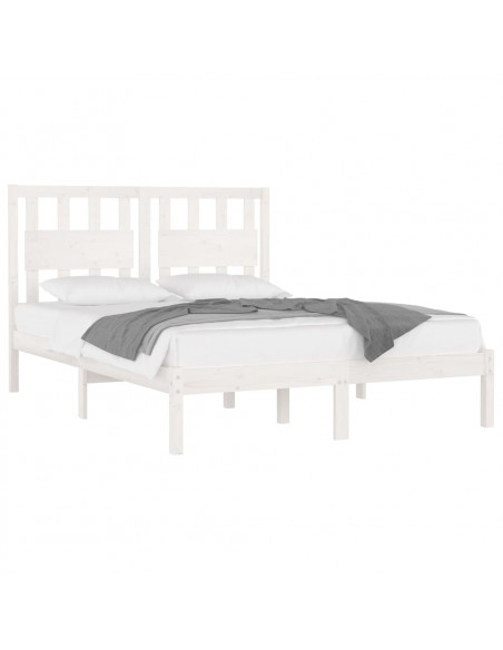 Giroletto Bianco Legno Massello di Pino 120x190cm Small Double