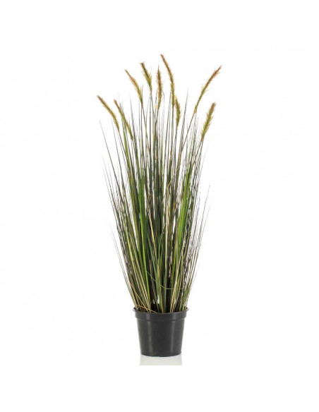 Emerald Alopecuro Erba Artificiale Autunno in Vaso di Plastica 90 cm