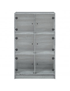 Credenza con Ante Grigio Sonoma 68x37x109 cm Legno Multistrato 2