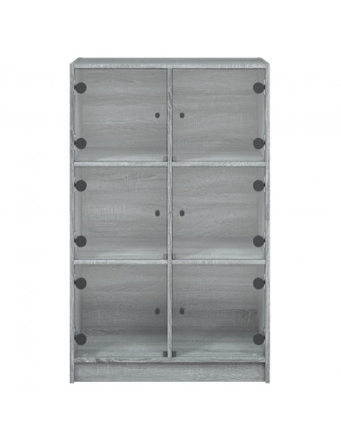 Credenza con Ante Grigio Sonoma 68x37x109 cm Legno Multistrato