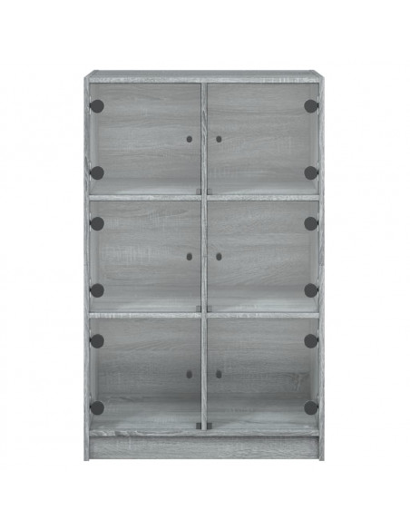 Credenza con Ante Grigio Sonoma 68x37x109 cm Legno Multistrato