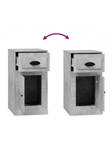 Mobiletto Cassetto Grigio Sonoma 40x50x75 cm Legno Multistrato