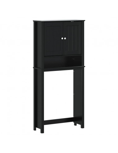 Mobile per Lavatrice BERG Nero 76x27x164,5cm Legno Massello