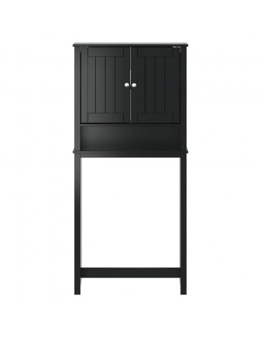 Mobile per Lavatrice BERG Nero 76x27x164,5cm Legno Massello
