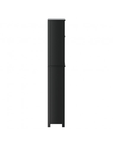 Mobile per Lavatrice BERG Nero 76x27x164,5cm Legno Massello