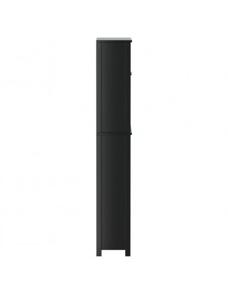 Mobile per Lavatrice BERG Nero 76x27x164,5cm Legno Massello