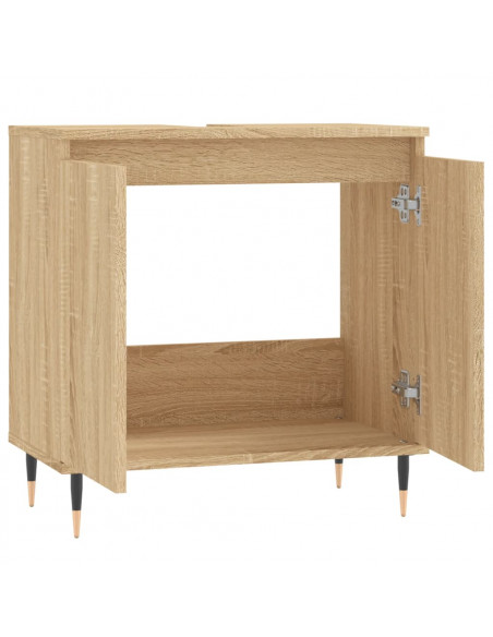 Mobile da Bagno Rovere Sonoma 58x33x60 cm in Legno Multistrato