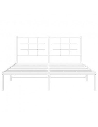 Giroletto con Testiera Metallo Bianco 150x200 cm