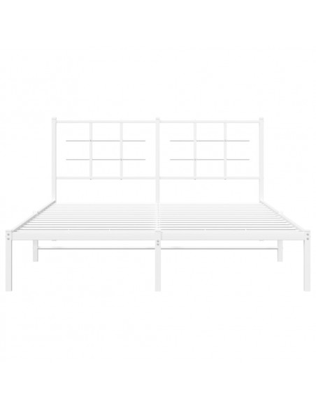 Giroletto con Testiera Metallo Bianco 150x200 cm