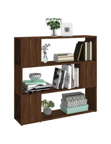 Libreria/Divisorio Rovere Marrone 100x24x94 cm