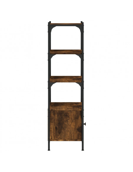 Libreria 3 Ripiani Rovere Fumo 41x30x109,5 cm Legno Multistrato