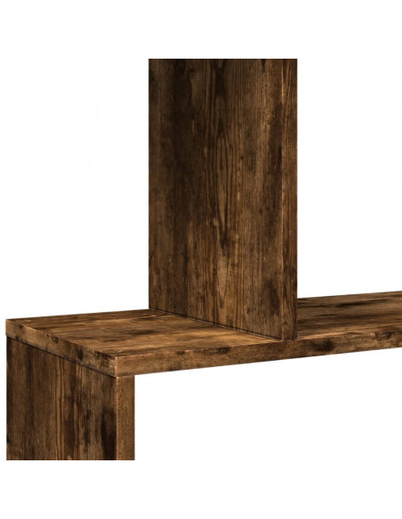 Libreria 6 Ripiani Rovere Fumo 70x24x193 cm in Truciolato