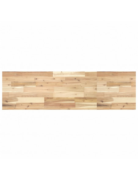 Piano da Bagno Non Trattato 140x40x4cm Legno Massello di Acacia