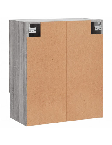 Armadietto a Muro Grigio Sonoma 60x31x70cm in Legno Multistrato