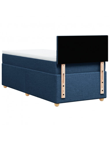 Giroletto a Molle con Materasso Blu 90x200 cm inTessuto