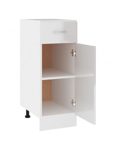 Armadio Inferiore Cassetto Bianco Lucido 30x46x81,5 Multistrato