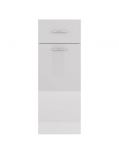 Armadio Inferiore Cassetto Bianco Lucido 30x46x81,5 Multistrato