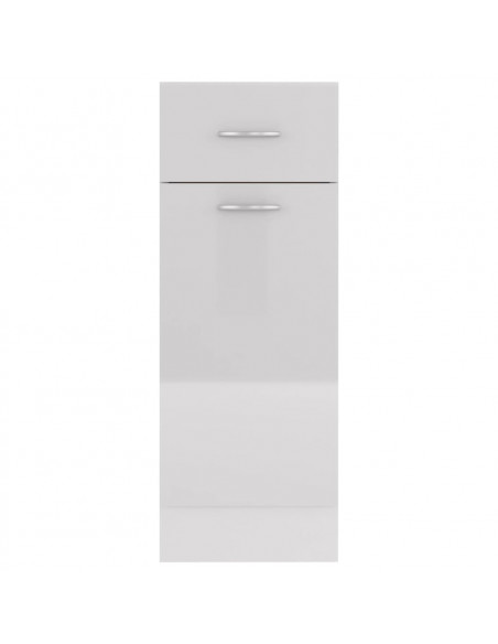 Armadio Inferiore Cassetto Bianco Lucido 30x46x81,5 Multistrato