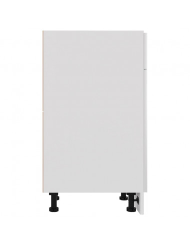 Armadio Inferiore Cassetto Bianco Lucido 30x46x81,5 Multistrato