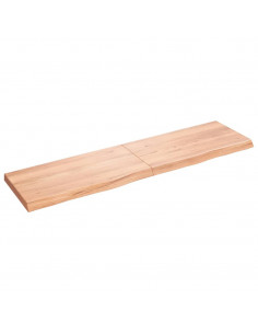 Piano Bagno Marrone 120x30x(2-4) cm Legno Massello Trattato 2